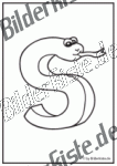 Buchstabe S mit Gesicht und M�tze