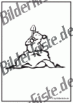 Maulwurf mit Schaufel auf seinem H�gel