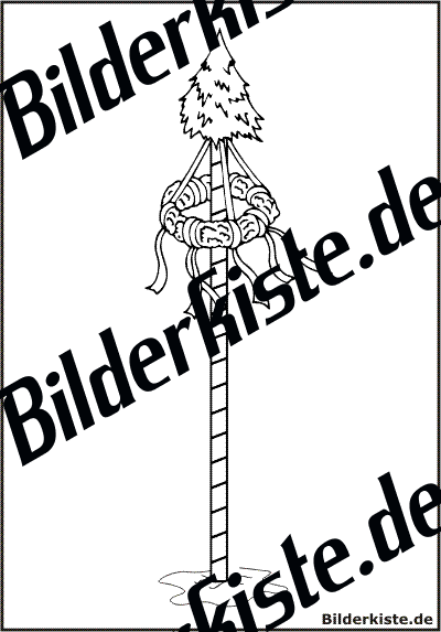 Maibaum mit Maikranz