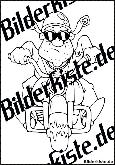 Motorradfahrer mit Brille fhrt Motorrad