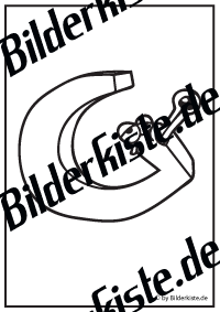 Buchstabe G mit Gesicht