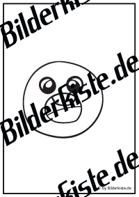 Buchstabe o mit Gesicht