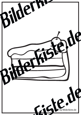 Tortenstck mit Kirsche