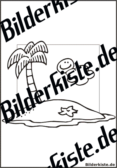 Insel mit einer 
Palme