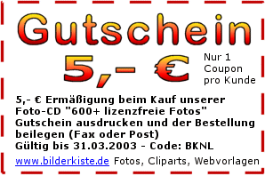 Gutschein: 5,- Euro sparen